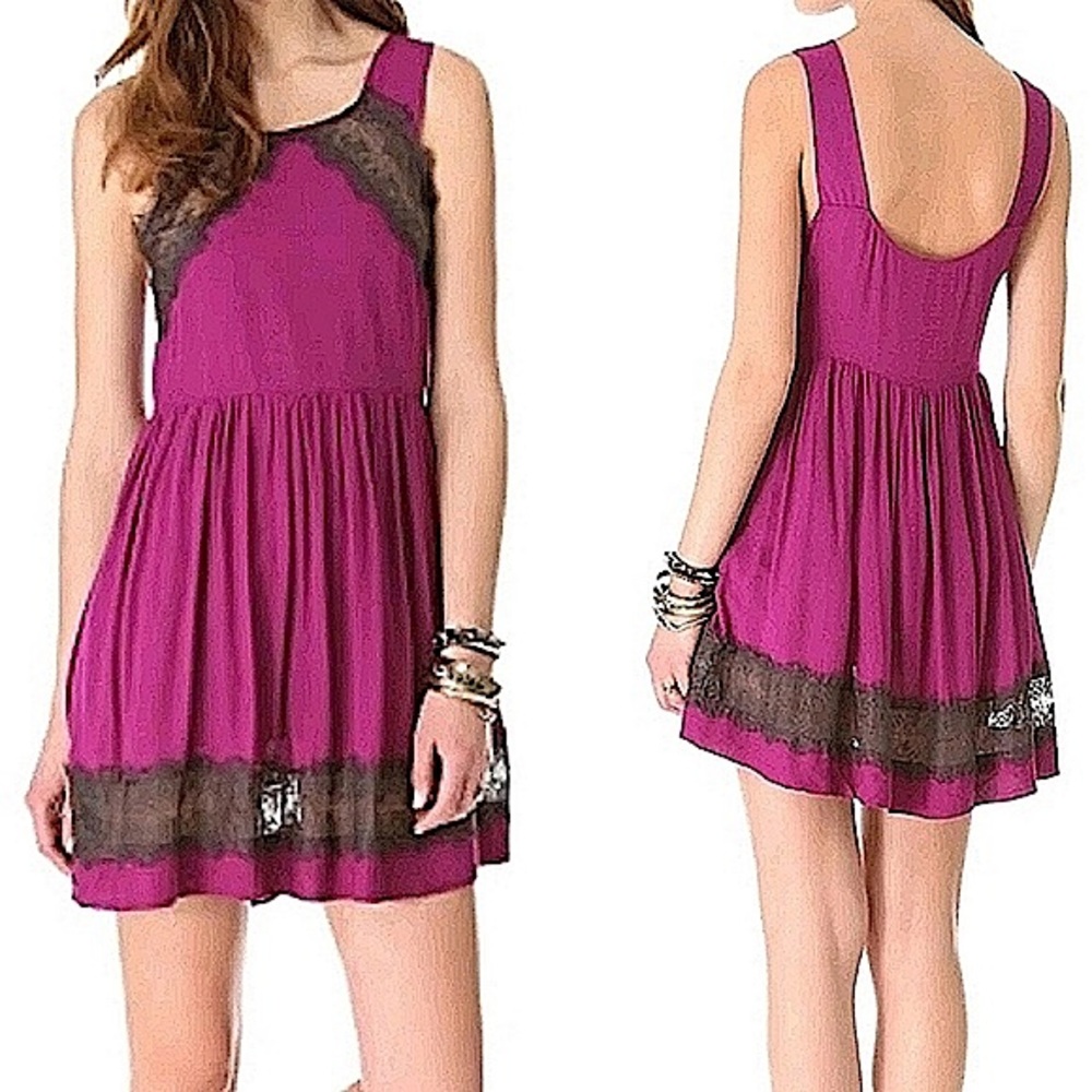 Free People Georgia Lace Mini Dress size XS